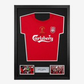 Steven Gerrard Gesigneerd Liverpool Voetbalshirt - Winnaars Champions League 2005 - Ingelijst